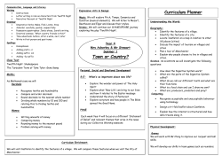 Curriculum Planner Town or Country?