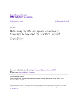 Reforming the US Intelligence Community: Successes, Failures and