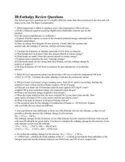 IB:Enthalpy Review Questions
