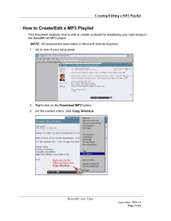 How to Create/Edit a MP3 Playlist