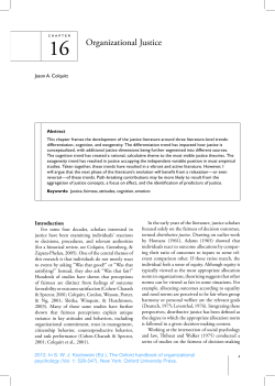 Organizational Justice