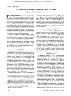 The Fibrinogen Sequences That Interact With