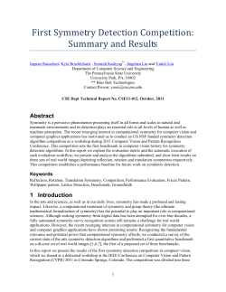 Symmetry Detection Competition