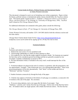 Formatting Guide - Trinity Western University