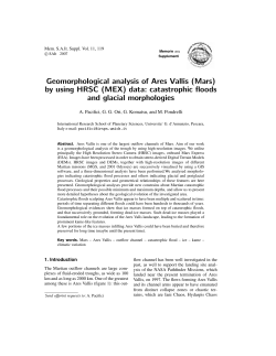 Geomorphological analysis of Ares Vallis