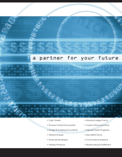 Cash Tickets &bull; General Ledger Forms &bull; Process Control Documents