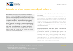Poland`s excellent employees and political unrest