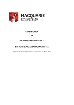 constitution - Macquarie University