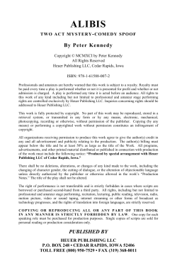 Script Preview - Heuer Publishing