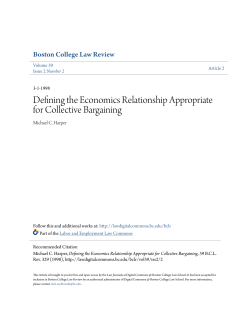 Defining the Economics Relationship Appropriate for Collective