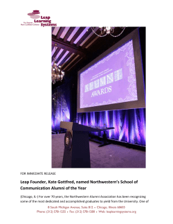 Leap Founder, Kate Gottfred, named Northwestern`s School of