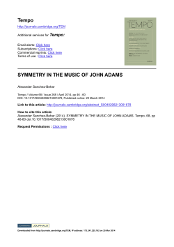 Symmetry in the Music of John Adams - Alexander.Sanchez