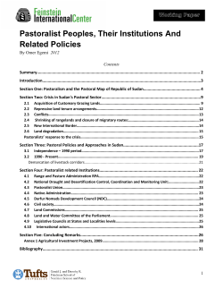 Paper 4: Pastoralist Peoples, Their Institutions, and Related Policies