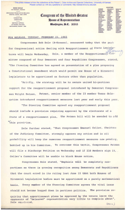 ongre~~ of tbt llnittb ~tate - Robert J. Dole Archive and Special