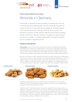 Almonds in Germany - Import Promotion Desk