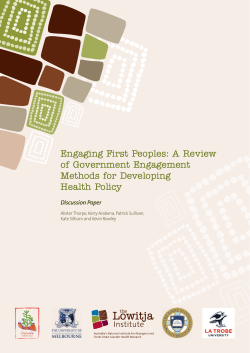 Engaging First Peoples: A Review of Government