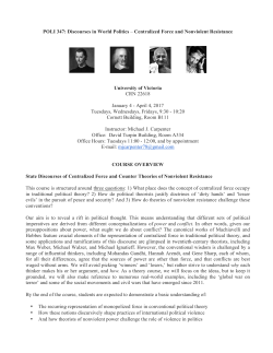 POLI 347: Discourses in World Politics