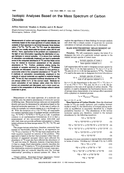 Isotopic analyses based on the mass spectra of carbon dioxide