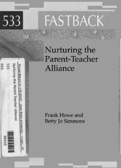 Nurturing the Parent-Teacher Alliance