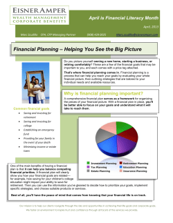 Financial Planning &ndash; Helping You See the Big Picture