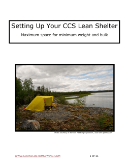 Setting Up Your CCS Lean Shelter