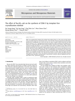 The effect of Na2SO4 salt on the synthesis of ZSM-5 by