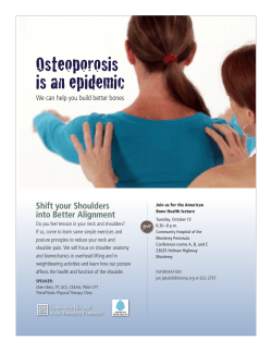 Osteoporosis is an epidemic - Community Hospital of the Monterey