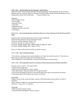 5:00 &ndash; 5:05 - Meet (Explain Practice Agenda) &ndash; Stack Gloves