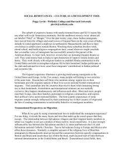 SOCIAL REMITTANCES - CULTURE AS A DEVELOPMENT TOOL