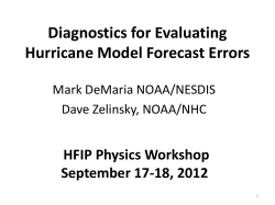 Diagnostics for Evaluating Hurricane Model Forecast Errors