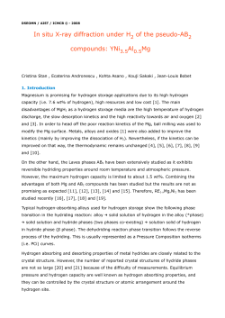 In situ X-ray diffraction under H of the pseudo-AB compounds