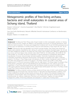 Metagenomic profiles of free-living archaea, bacteria and small