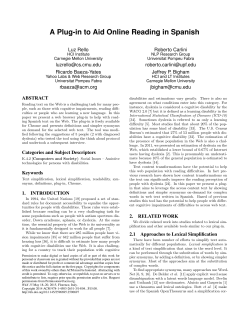 A Plug-in to Aid Online Reading in Spanish