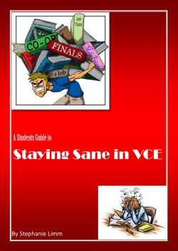 Staying Sane in VCE - Foundation for Young Australians