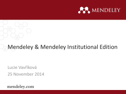 Selling Mendeley to Institutions