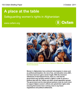 A place at the table: Safeguarding women`s rights in