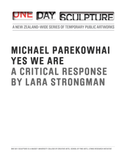michael parekowhai yes we are a critical response by lara strongman