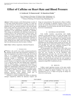 Effect of Caffeine on Heart Rate and Blood Pressure