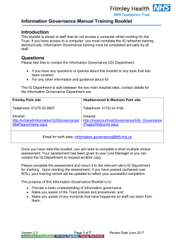 Manual IG refresher training booklet Version 2.2