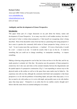 Ambiguity and the development of Linear Perspective
