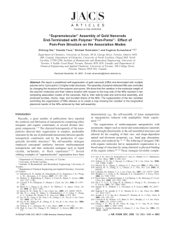 Assembly of Gold Nanorods End-Terminated