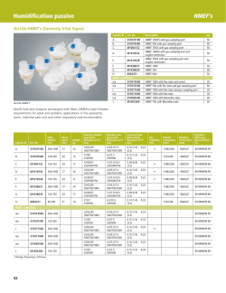 Humidification passive HMEF`s