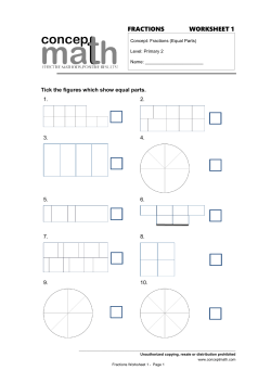 fractions worksheet 1