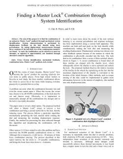 Finding a Master Lock Combination through System Identification