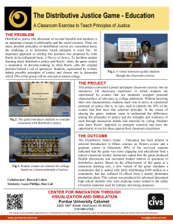 Distributive Justice &ndash; Education Flyer