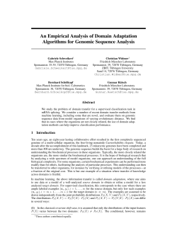 An Empirical Analysis of Domain Adaptation Algorithms for Genomic