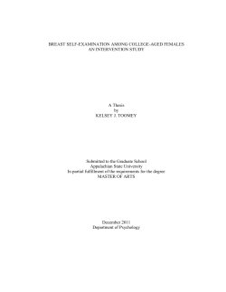 breast self-examination among college-aged females