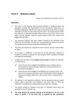 Form 2 Ordinary return