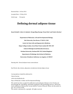 Defining dermal adipose tissue - hsc.usc.edu