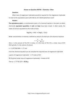 Answer on Question #59736 &ndash; Chemistry&ndash; Other Question: What